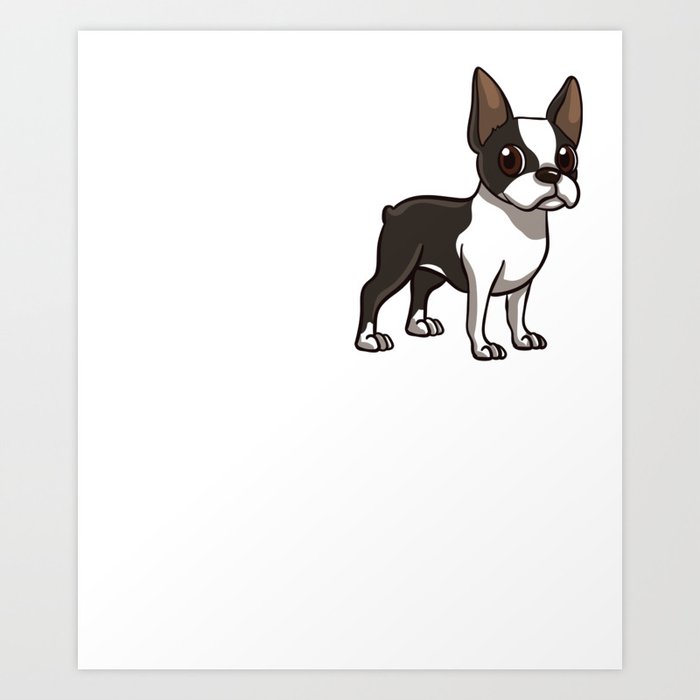 Forskelsbehandling Knogle projektor Boston Terrier Dog Gift Puppies Owner Lover Art Print by Brob | Society6