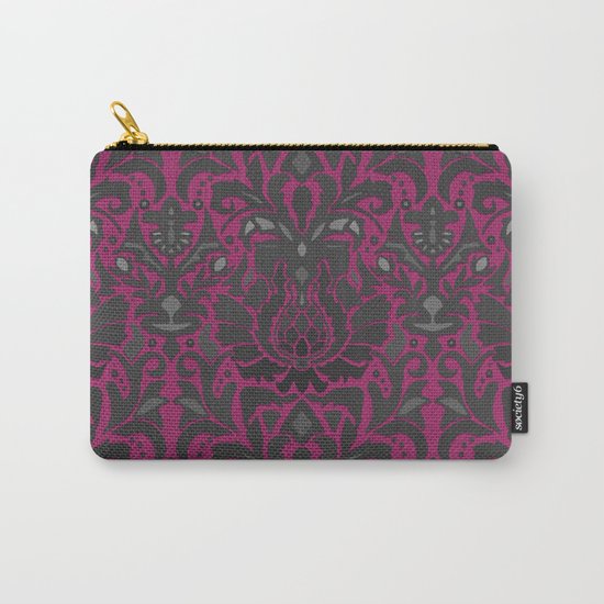 Aya damask fuchsia Carry-All Pouch