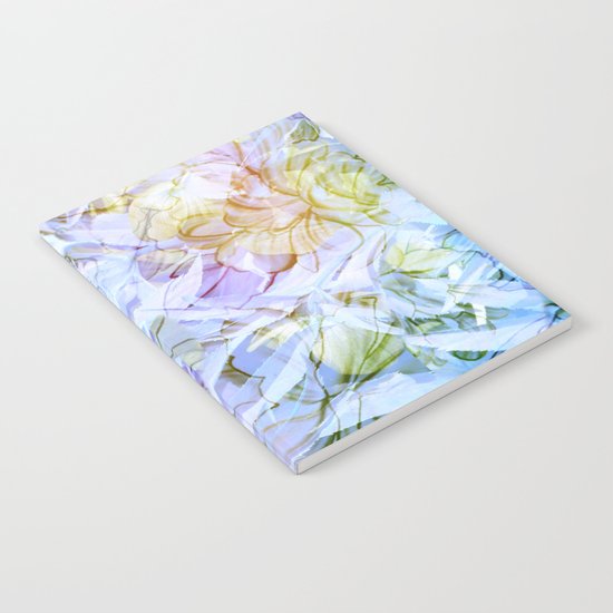 Soft Rainbow Floral Abstract Notebook