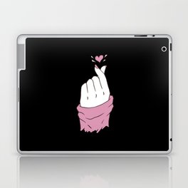 Saranghae Love Korean Heart K Pop Heart Finger Laptop Skin