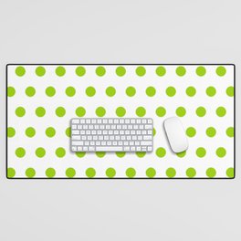 new polka dot 48 - green Desk Mat