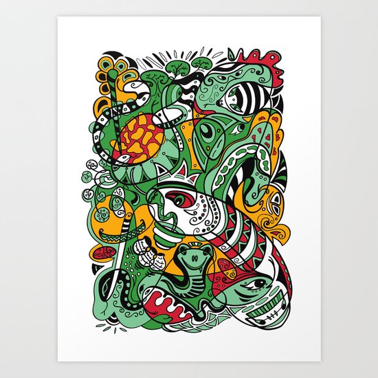 Snake - 12 Animal Signs Art Print