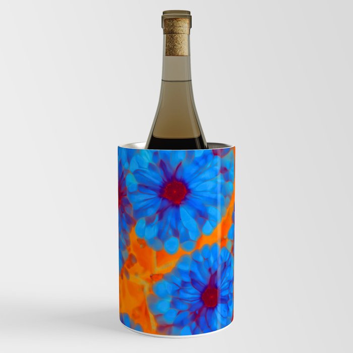 Bohemian Floral abstract batik fabric Wine Chiller