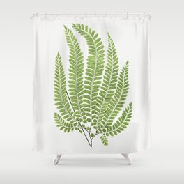 Heritage Botanicals: Maidenhair Fern Shower Curtain