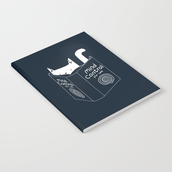 Mind Control For Cats (dark blue) Notebook