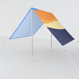 Liquid - Blue Colourful Minimalistic Art Design Pattern Sun Shade