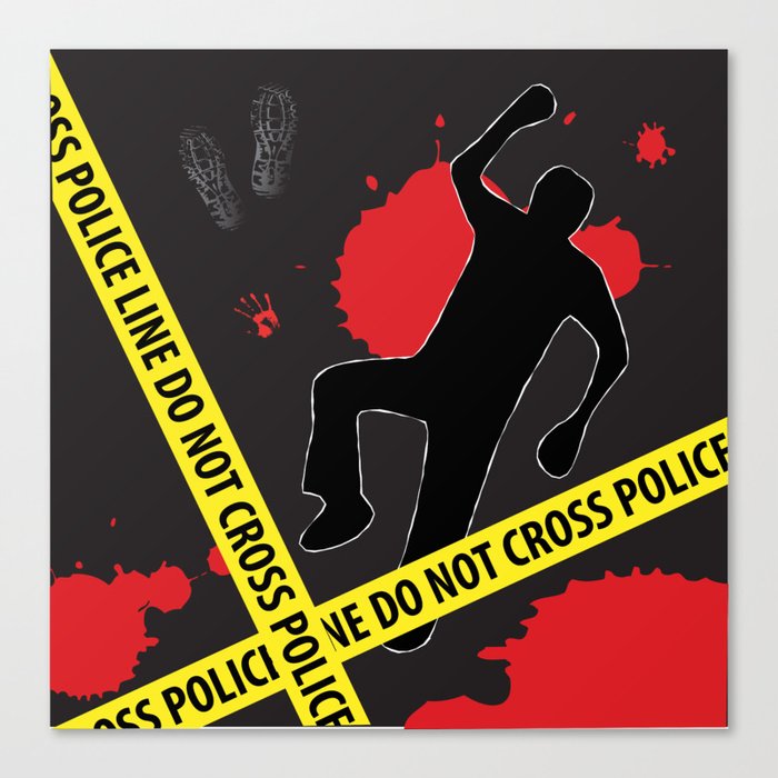 Crime Scene Design (Police Line Do Not Cross) Canvas Print