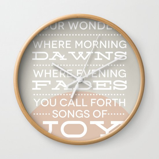 Psalm 65:8 Wall Clock