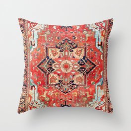 Heriz Azerbaijan Northwest Persian Rug Print Throw Pillow
