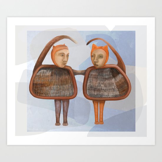 Cat Glasses Art Print