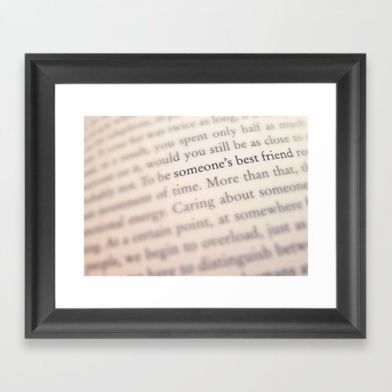 Someone's Best Friend Framed Art Print