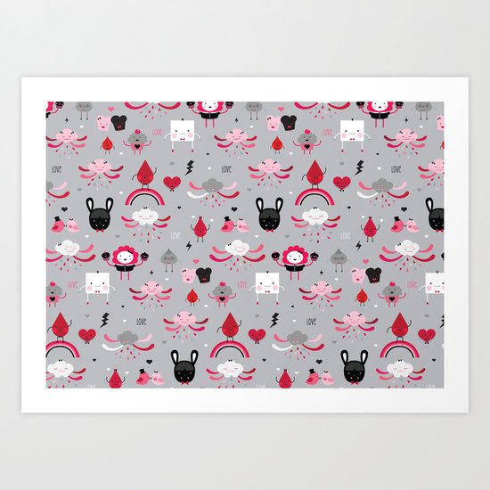 Bloody Family pattern Art Print