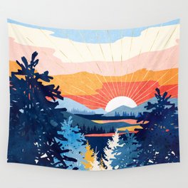 Sunset Lake Wall Tapestry