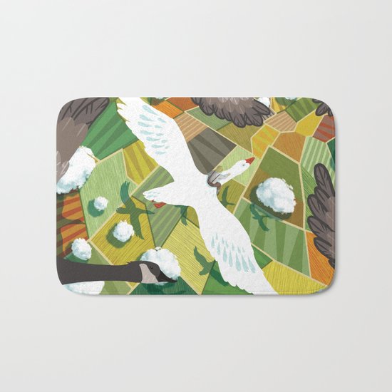 Nils With Wild Geese Bath Mat