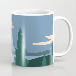 Green Trees Of Sequoia National Park Coffee Mug | Nature, Relaxing, Popular, Minimalart, Tree, Minimaldesign, Nationalparks, Graphicdesign, Minimalartprint, Pop Art 