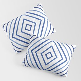 Watercolor lines pattern | Navy blue Pillow Sham
