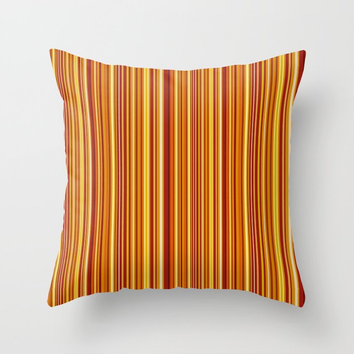 Warm stripes Throw Pillow