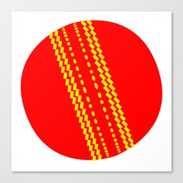 Red Cricket Ball Canvas Print