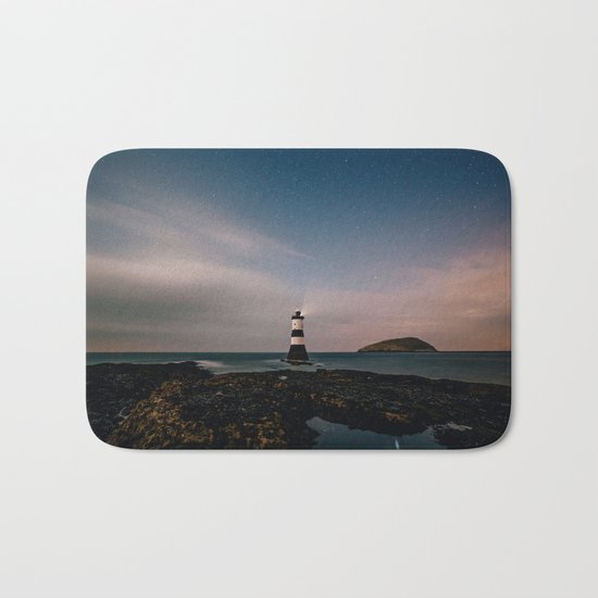 Evening Lighthouse Bath Mat