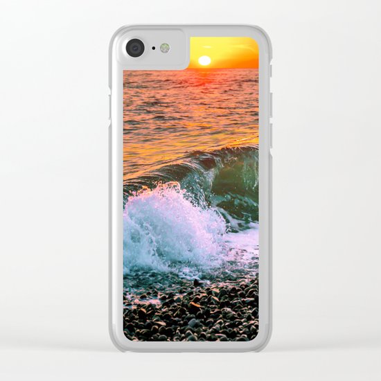 Sunset splash Clear iPhone Case