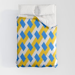 Patterns Abstract Blue Yellow White Comforter