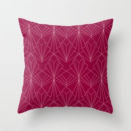 Art Deco in Raspberry Pink Throw Pillow