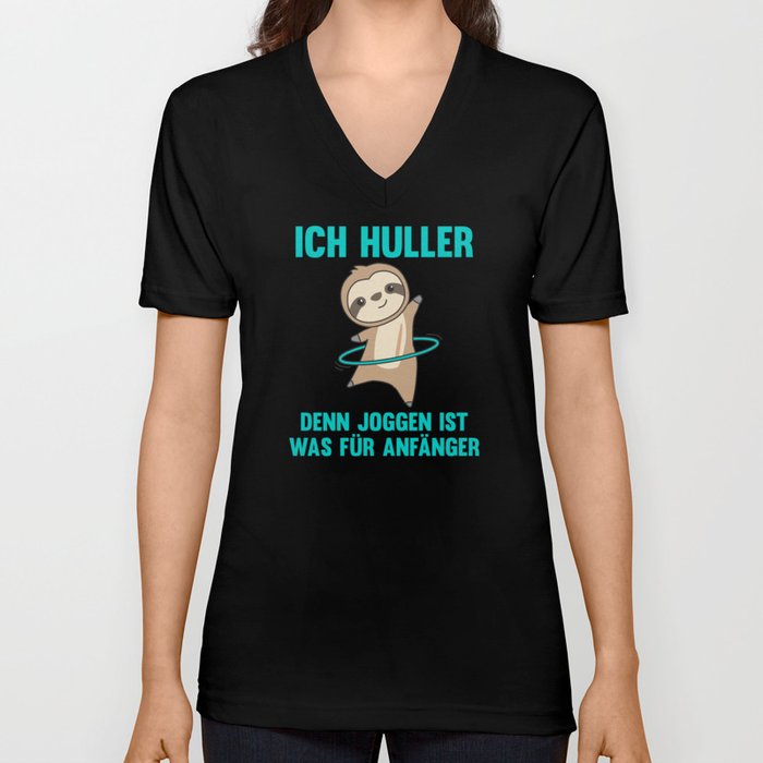 Sloth Hullern Sport Sweet Sloths Huller V Neck T Shirt