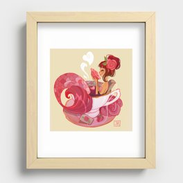 Tea Mermaid Recessed Framed Print