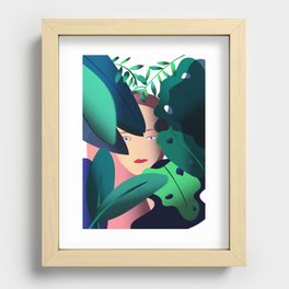 Woman in the Jungle Recessed Framed Print