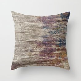 Rug Cream Purple Abstract Area Throw Pillow