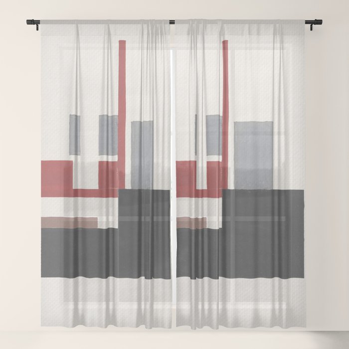 Factory 2 Sheer Curtain By Fernandovieira Society6