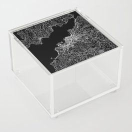 Vigo Black Map Acrylic Box