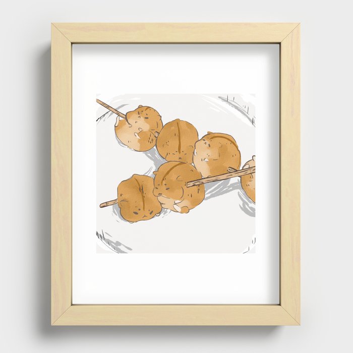 Dango Hams Recessed Framed Print