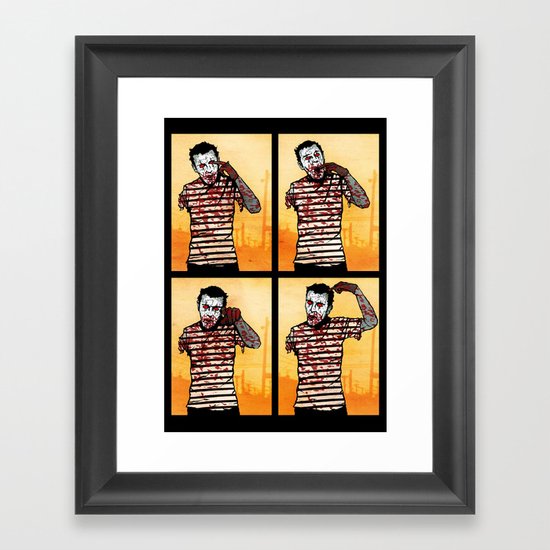 The Zombie Mime! Framed Art Print