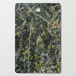 Olive Tree Close-Up | Greek Scenery and Vibe | Green & Minimal Travel Photograph In Greece, South Europe Cutting Board