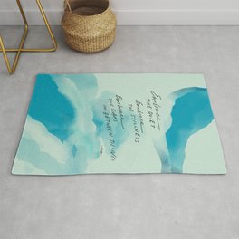 "Embrace The Quiet. Embrace The Stillness. Embrace The Gaps In-Between Things" Area & Throw Rug