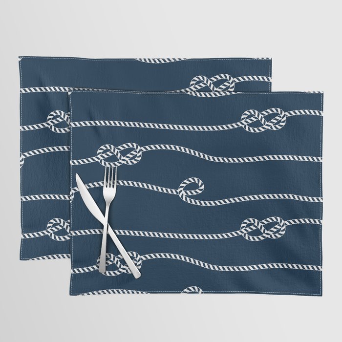Seamless marine pattern, rope weave Placemat