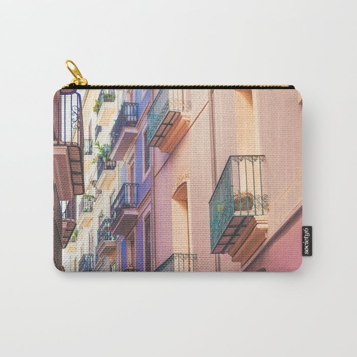 Spain Photography - Colorful Apartments In A Narrow Street  Carry-All Pouch