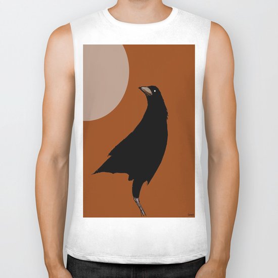 The crow of the setting sun Biker Tank