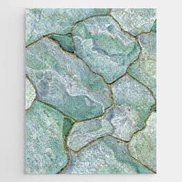 Celadon Green Jade Geode Kintsugi  Jigsaw Puzzle