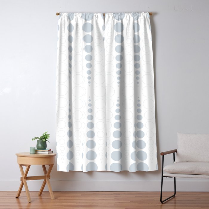Up And Down Polka Dot Pattern In White And A Pale Icy Gray