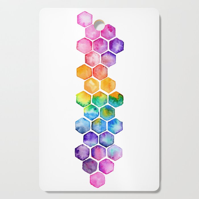 Rainbow Honeycomb Cutting Board