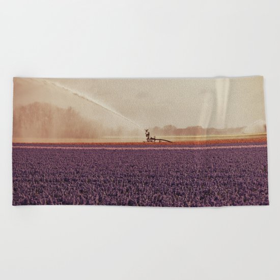 Hyacinth field #3 Beach Towel