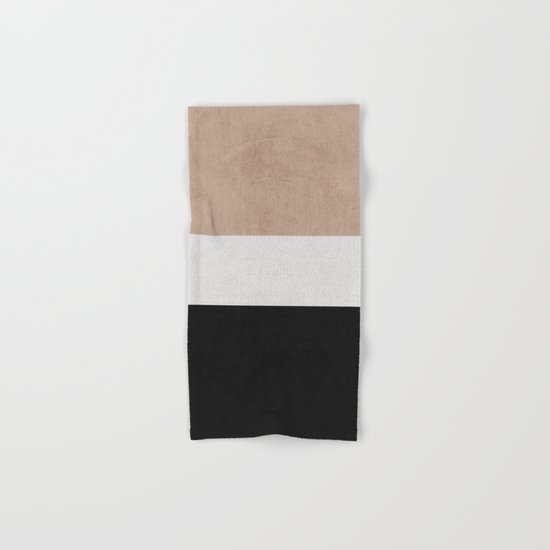 classic - natural, cream and black Hand & Bath Towel