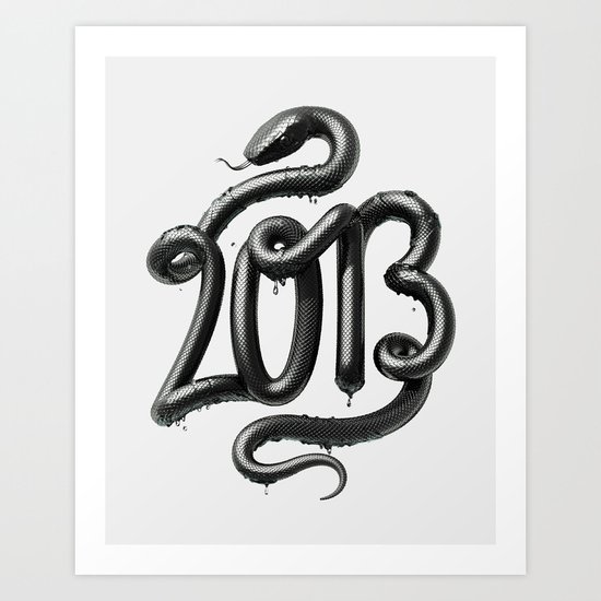 2013 - Year of the Black Water Snake Art Print