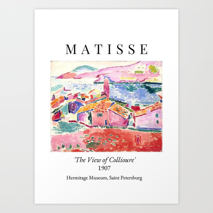 Henri Matisse 'The View of Collioure' Landscape Art Exhibition  Art Print