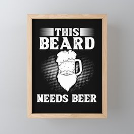 Beard And Beer Drinking Hair Growing Growth Framed Mini Art Print