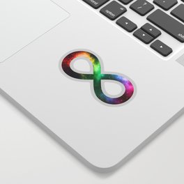 Neurodiversity Infinity Rainbow Galaxy Sticker