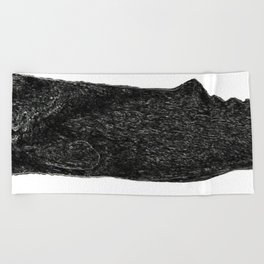 Black Whale Beach Towel