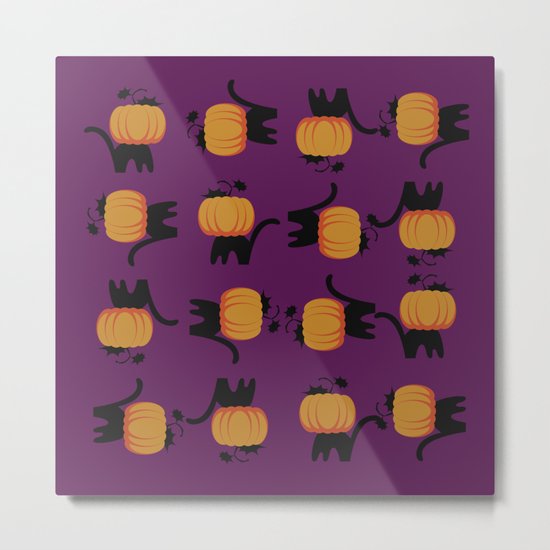 Halloween cat Metal Print